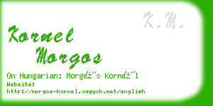 kornel morgos business card